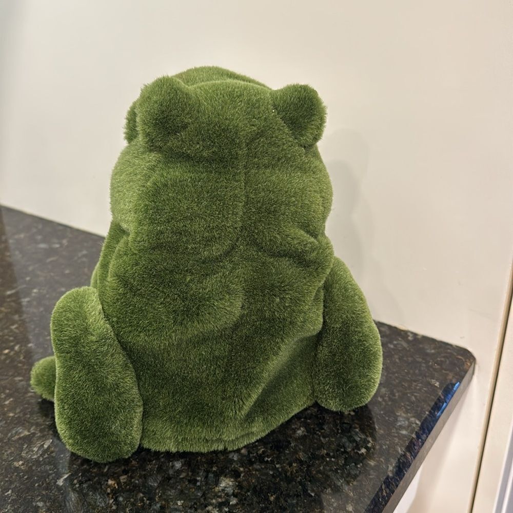 Vintage Green Frog Full Body Hand Puppet Stuffed Animal Plush Toy 9” High - Picture 4 of 6